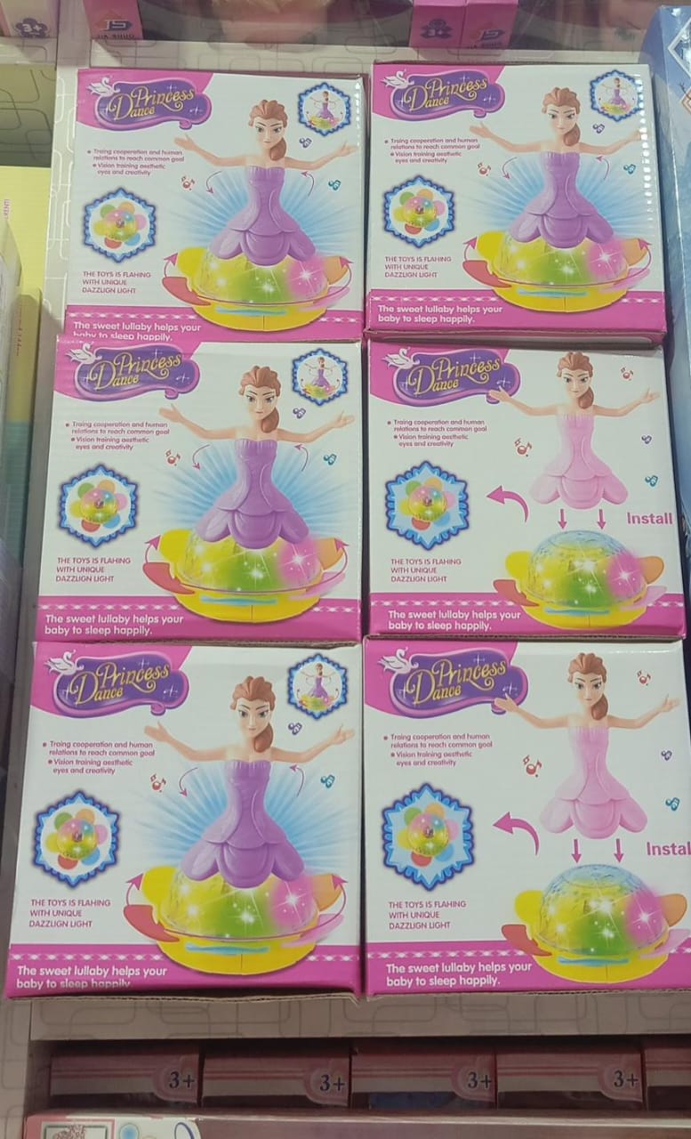 Princess Dancing Doll Toy with 3D Lights, Music &amp; Rotating Movement ? Musical LED Doll for Kids
