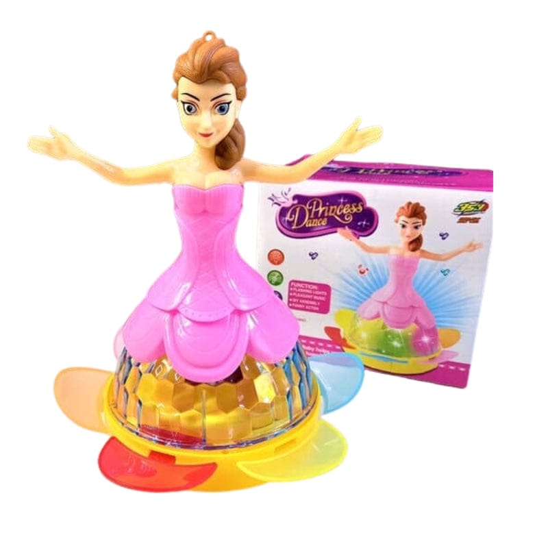 Princess Dancing Doll Toy with 3D Lights, Music &amp; Rotating Movement ? Musical LED Doll for Kids