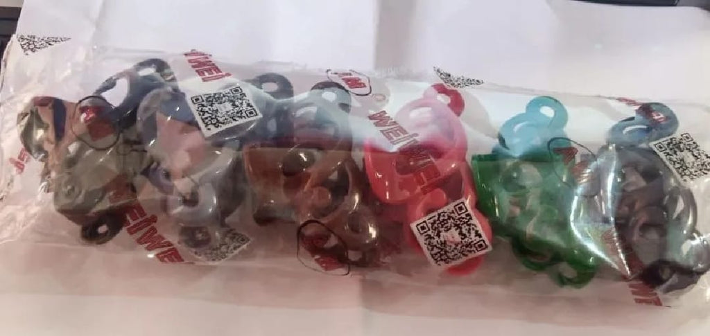 Large Plastic Hair Catchers ? 6-Piece Set for Girls, Multiple Colors