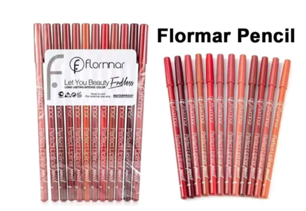 Flormar Perfect Lipliner ? Long-Lasting &amp; Intense Color | Smooth Application | Pack of 12 Shades