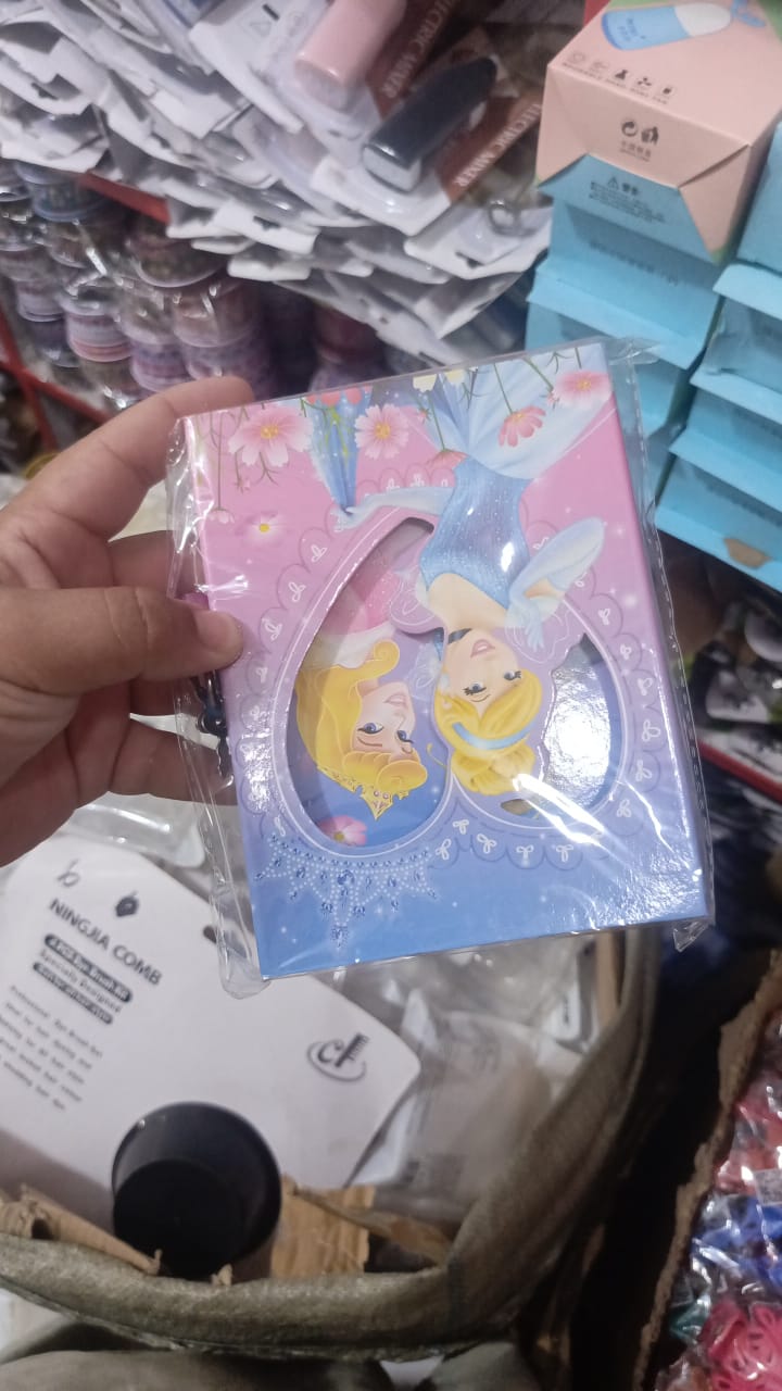 Princess, Frozen &amp; Sofia Cover Fancy Lock Spiral Binding Diary ? Medium Size with Box ? 40 Pages (22 x 16 cm)