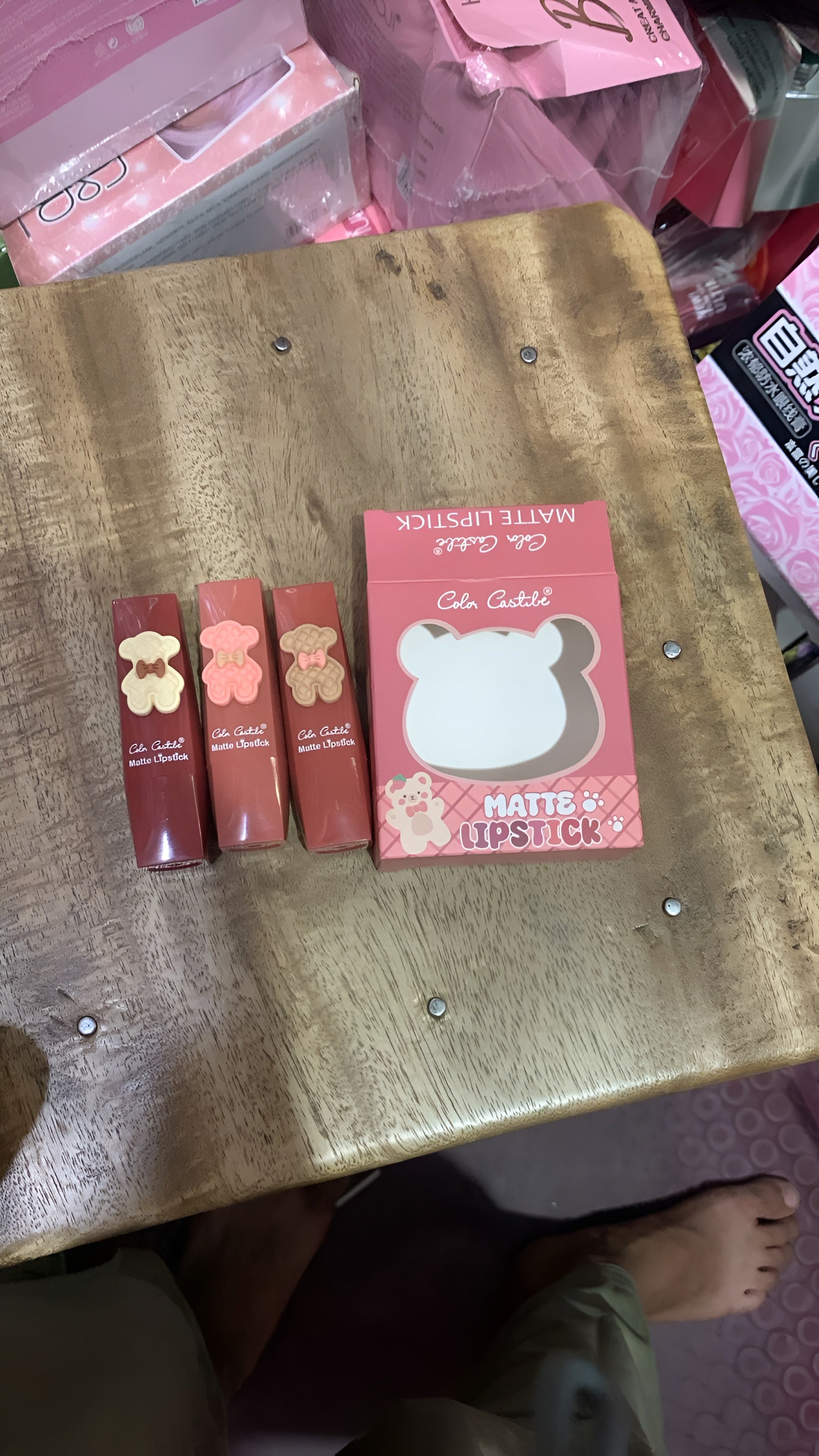 Color Castile Pack of 3 Bear Shape Matte Lipsticks ? Long-Lasting, Bold &amp; Vibrant Makeup Essential