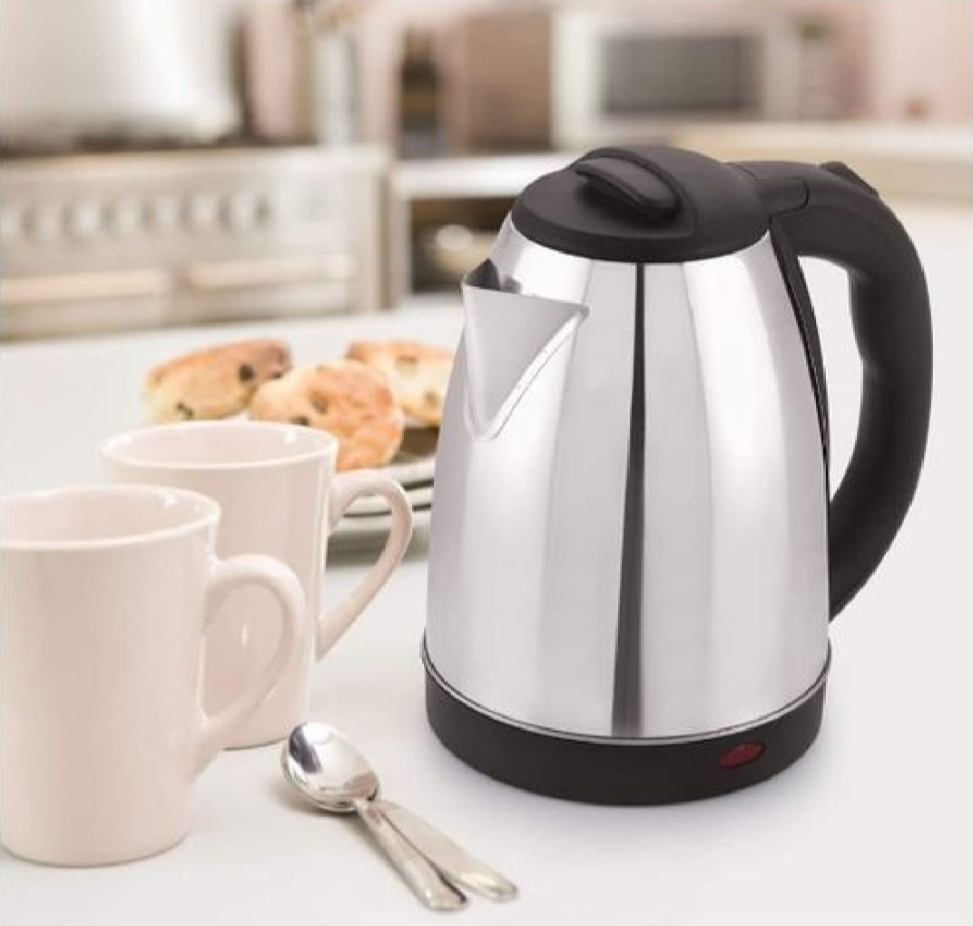 Electric Kettle - Stainless steel body - Automatic instant heating - 1500 Watts - Water boiler - High quality - Kettle for tea - for Daily Kitchen Use - Essential Kitchen Appliance - electric kettle