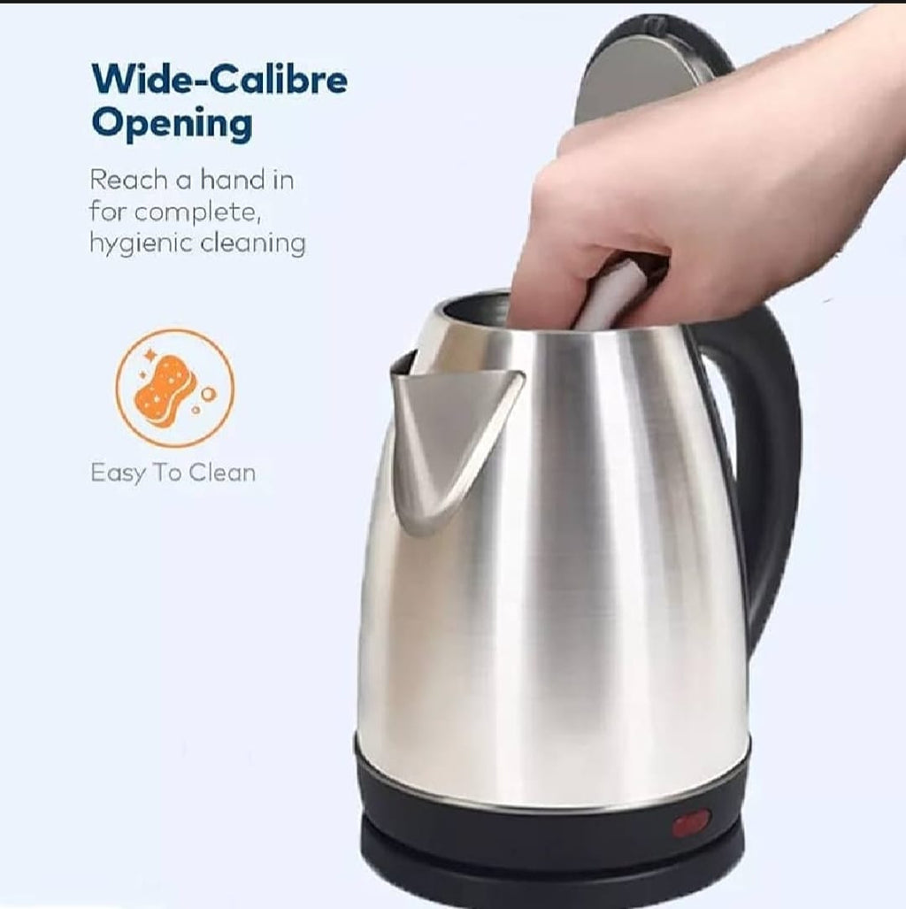 Electric Kettle - Stainless steel body - Automatic instant heating - 1500 Watts - Water boiler - High quality - Kettle for tea - for Daily Kitchen Use - Essential Kitchen Appliance - electric kettle