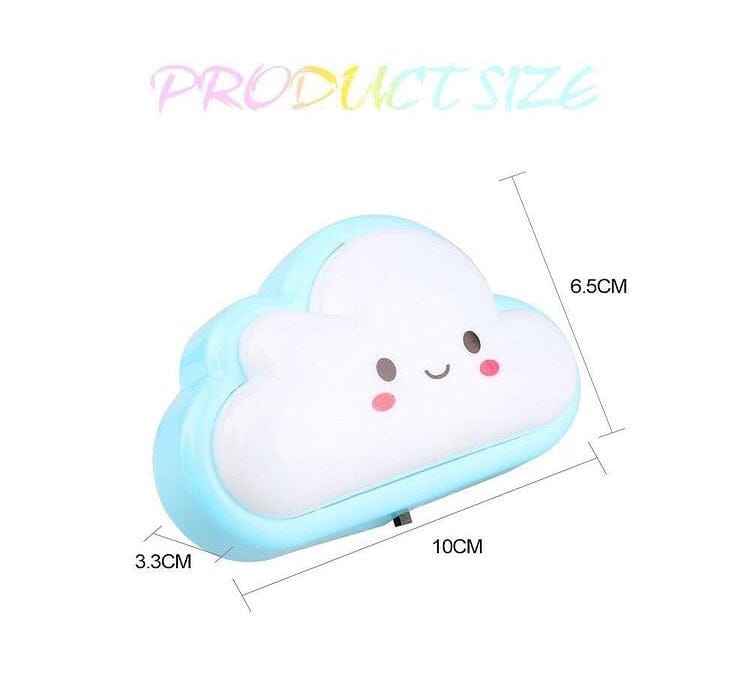 Smiley Cloud Plug-In LED Night Light ? Soft Warm Glow Baby Lamp, Kids Night Light for Bedroom &amp; Nursery (Random Color)