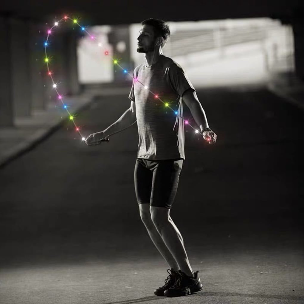 Lighting Jump Skipping Rope ? LED Fitness Rope for Kids &amp; Adults, Indoor/Outdoor Training, Random Color