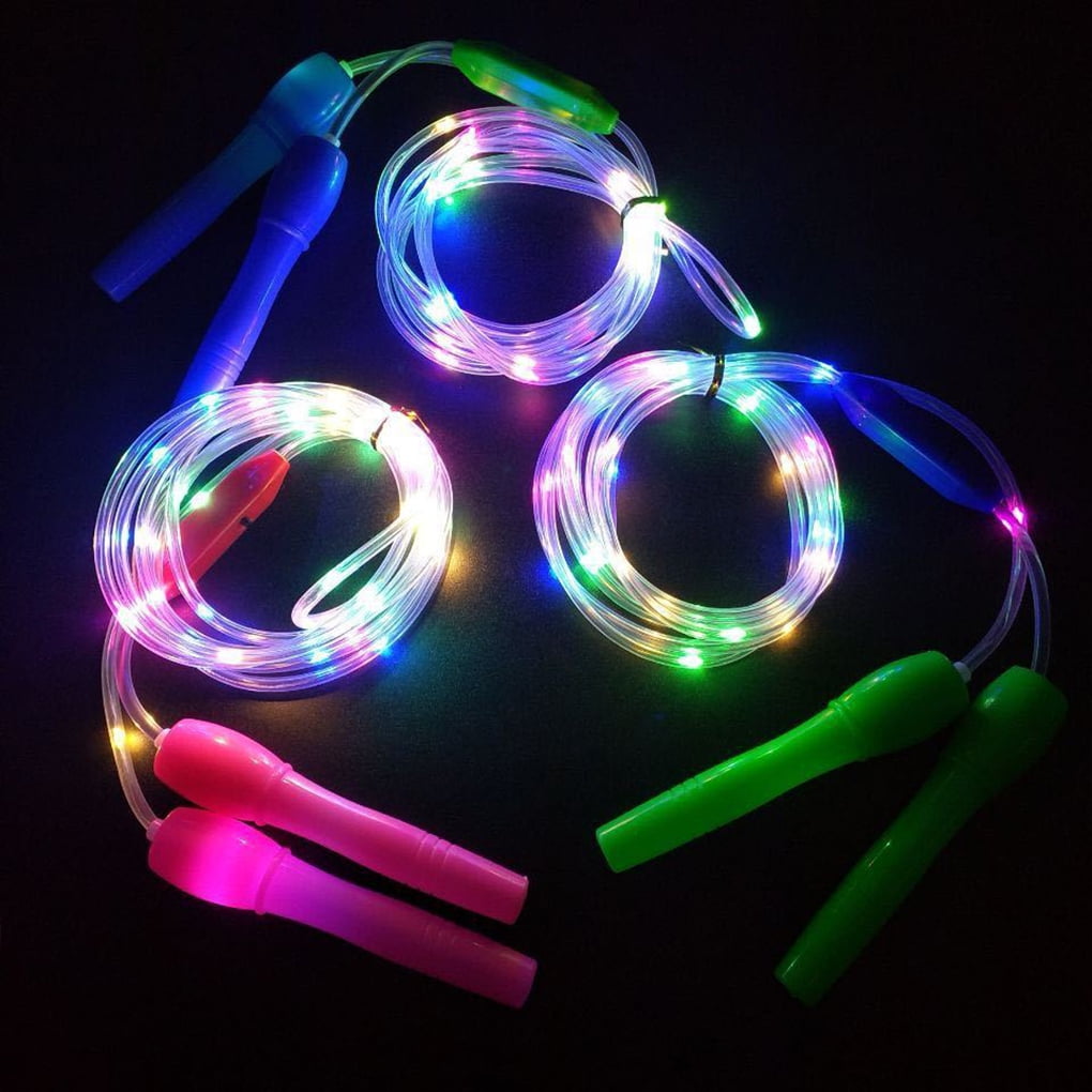 Lighting Jump Skipping Rope ? LED Fitness Rope for Kids &amp; Adults, Indoor/Outdoor Training, Random Color