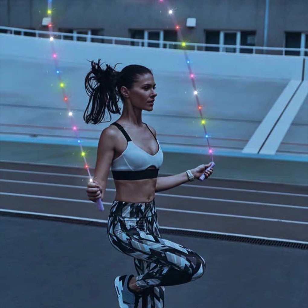 Lighting Jump Skipping Rope ? LED Fitness Rope for Kids &amp; Adults, Indoor/Outdoor Training, Random Color