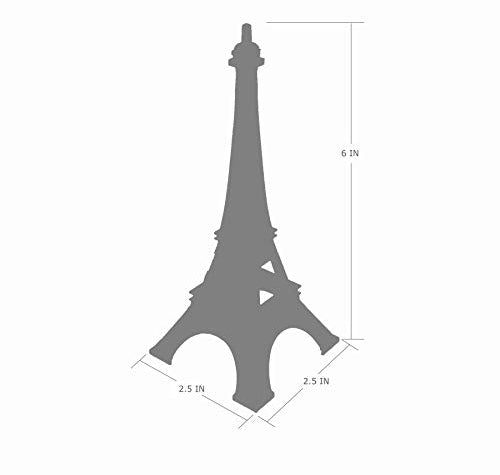 7-inch Eiffel Tower Statue Decor ? Bronze Alloy Metal Paris Souvenir for Home, Office &amp; Events