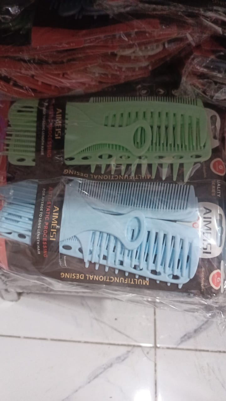 Aimeisi Multifunctional Hair Comb Set ? 6 Pcs Durable Styling Combs for Medium to Long Hair