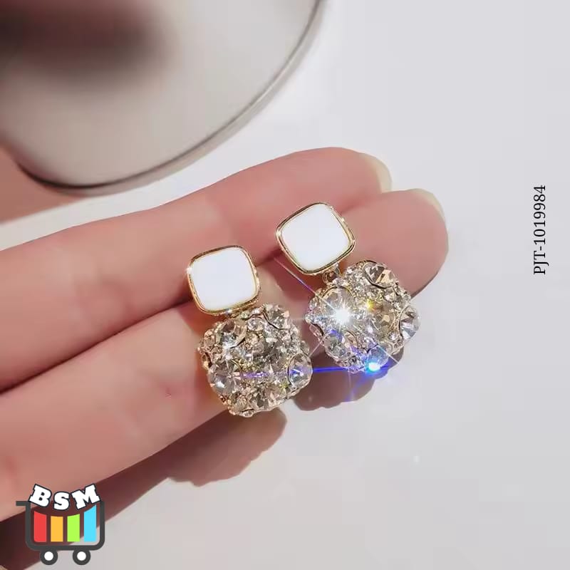 PJT-984 Fashion Rhinestone Square Earrings For Women Women Jewelry Party Accessries Gift