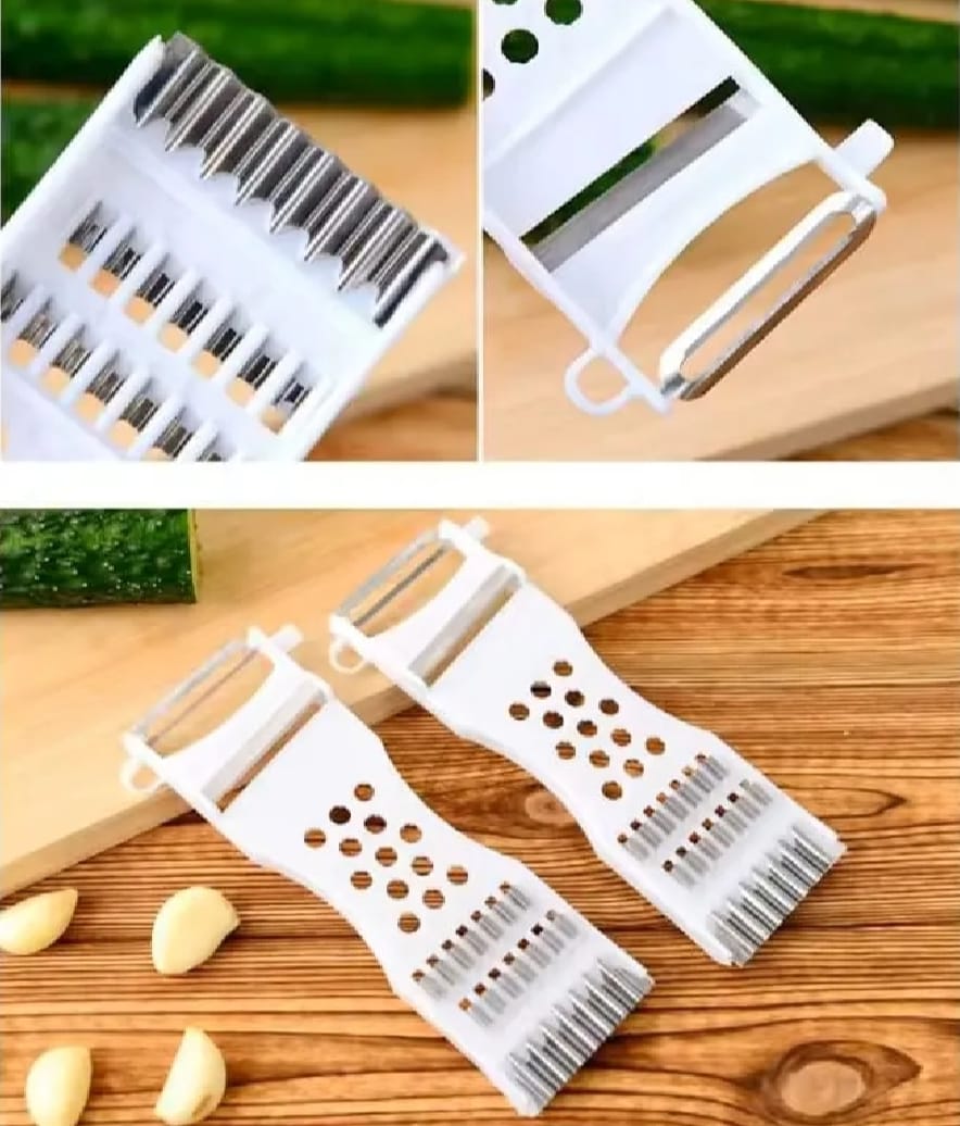 5-in-1 Multi Vegetable Cutter &amp; Peeler ? Multipurpose Julienne Slicer, Grater, Metal Scraper, and Fruit &amp; Vegetable Kitchen Tool