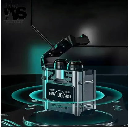 M25 Bluetooth 5.3 Wireless Earbuds ? HiFi Sound, LED Battery Display, 40 Hours Backup, Noise Cancelling, Touch Control, Waterproof