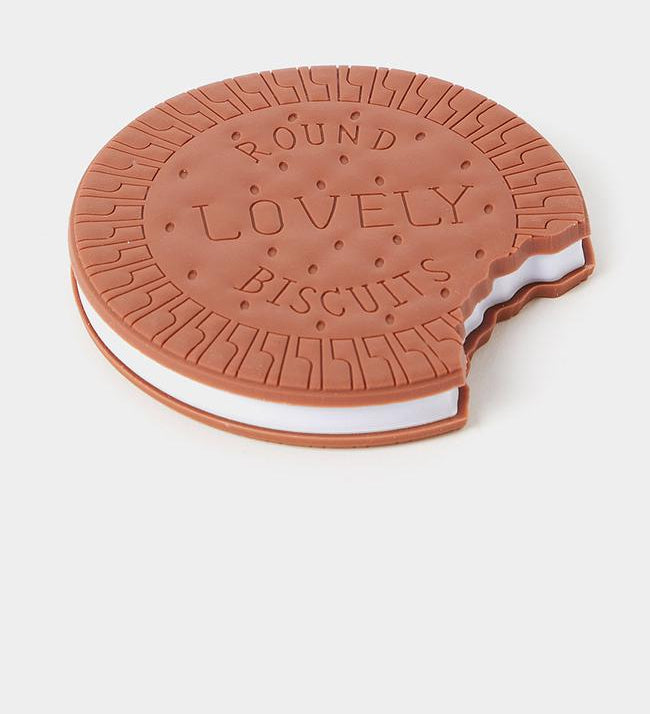 Biscuit Shaped Notebook ? 80 Pages Round Steno Pad for Students, Artists &amp; Kids ? Fun Chocolate Biscuit Design, Portable Memo Notepad for Notes, Sketching, Doodling &amp; Creative Writing
