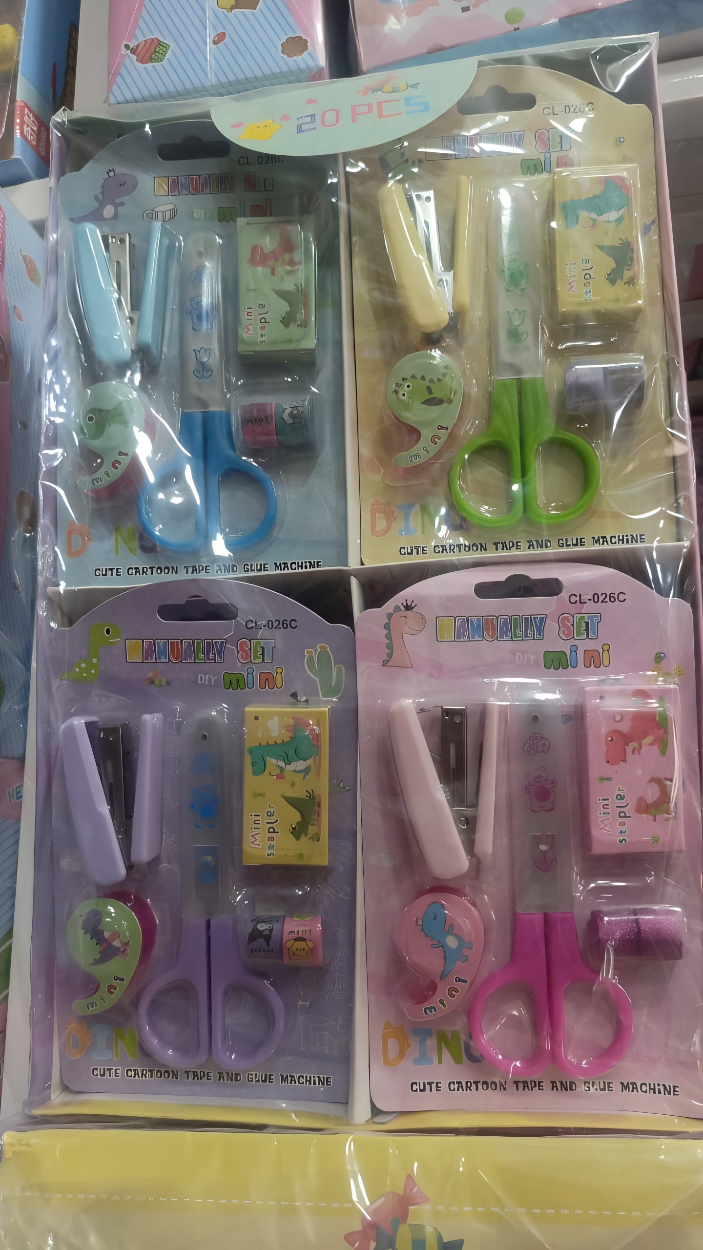 Space-Themed Stationery Set for Students and Office Use ? 6-Piece Desk Organizer Kit with Stapler, Staple Pins, Scissors, Mini Washi Tapes, and Tape Dispenser ? Creative Back-to-School and Gift Set (Random Color)