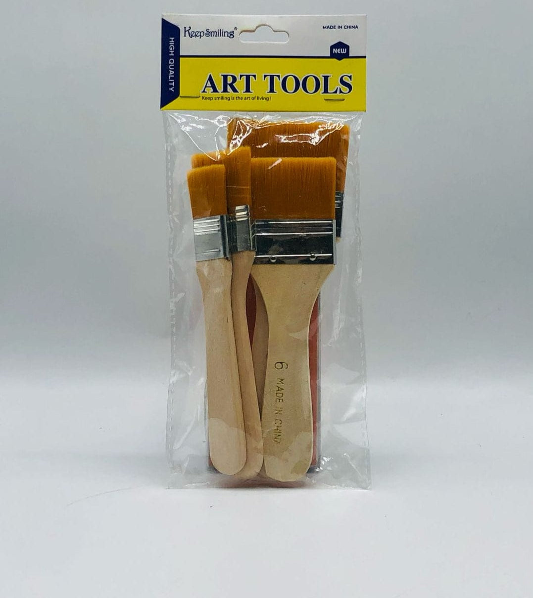 Pack of 4 Nylon Hair Wide and Thin Gesso Base Brushes ? Premium Paint Brushes Set for Artists