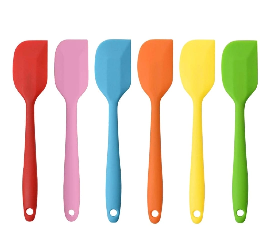 Silicone Spatula 8-Inch ? Heat Resistant, Non-Stick Flexible Rubber Scraper Spoon for Kitchen Use