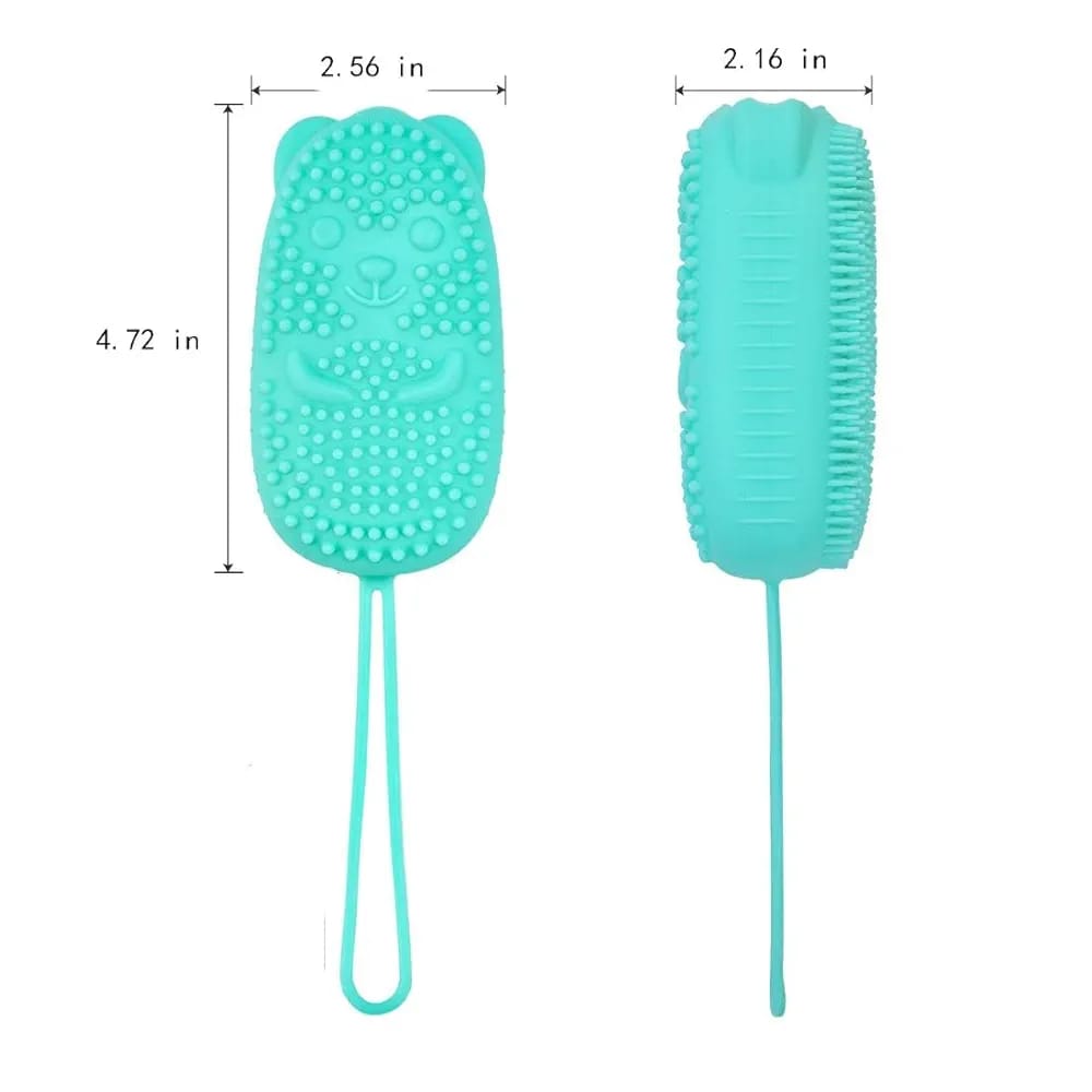 Bubble Bath Brush ? Double-Sided Silicone Body Brush with Quick Foaming Sponge, Gentle Exfoliation &amp; Massage for All Skin Types