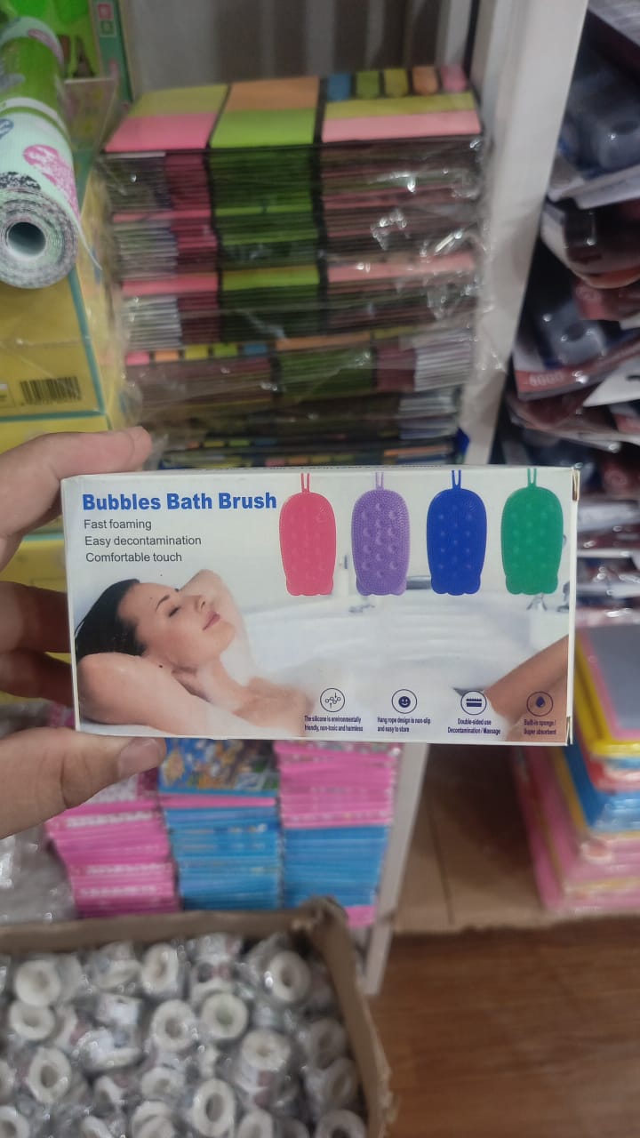 Bubble Bath Brush ? Double-Sided Silicone Body Brush with Quick Foaming Sponge, Gentle Exfoliation &amp; Massage for All Skin Types