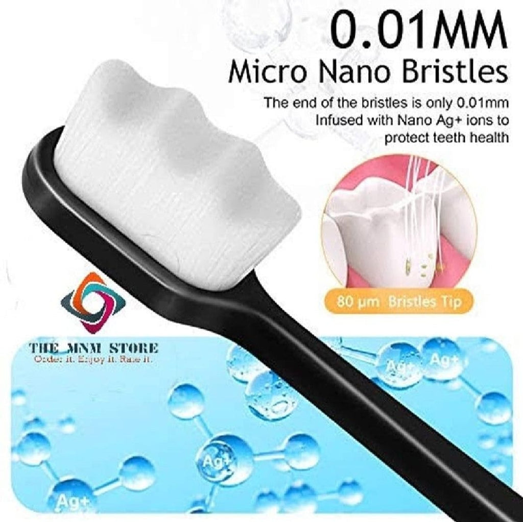 Soft Micro-Nano Manual Toothbrush ? Extra Soft 12,000 Bristles for Sensitive Gums, Adults &amp; Kids