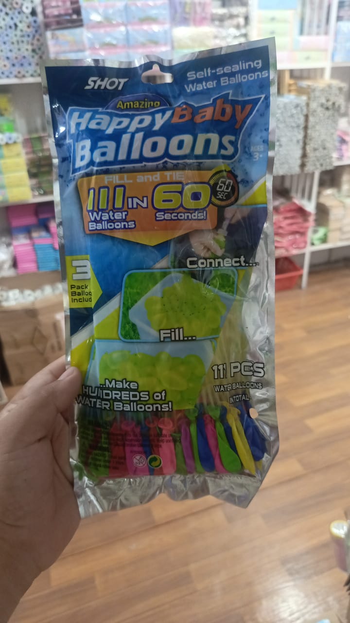 Self-Sealing Water Balloons ? 111 Pcs | Automatic Fill &amp; Tie Magic Balloons with Universal Tap Adapter | Multicolored for Holi &amp; Summer Fun