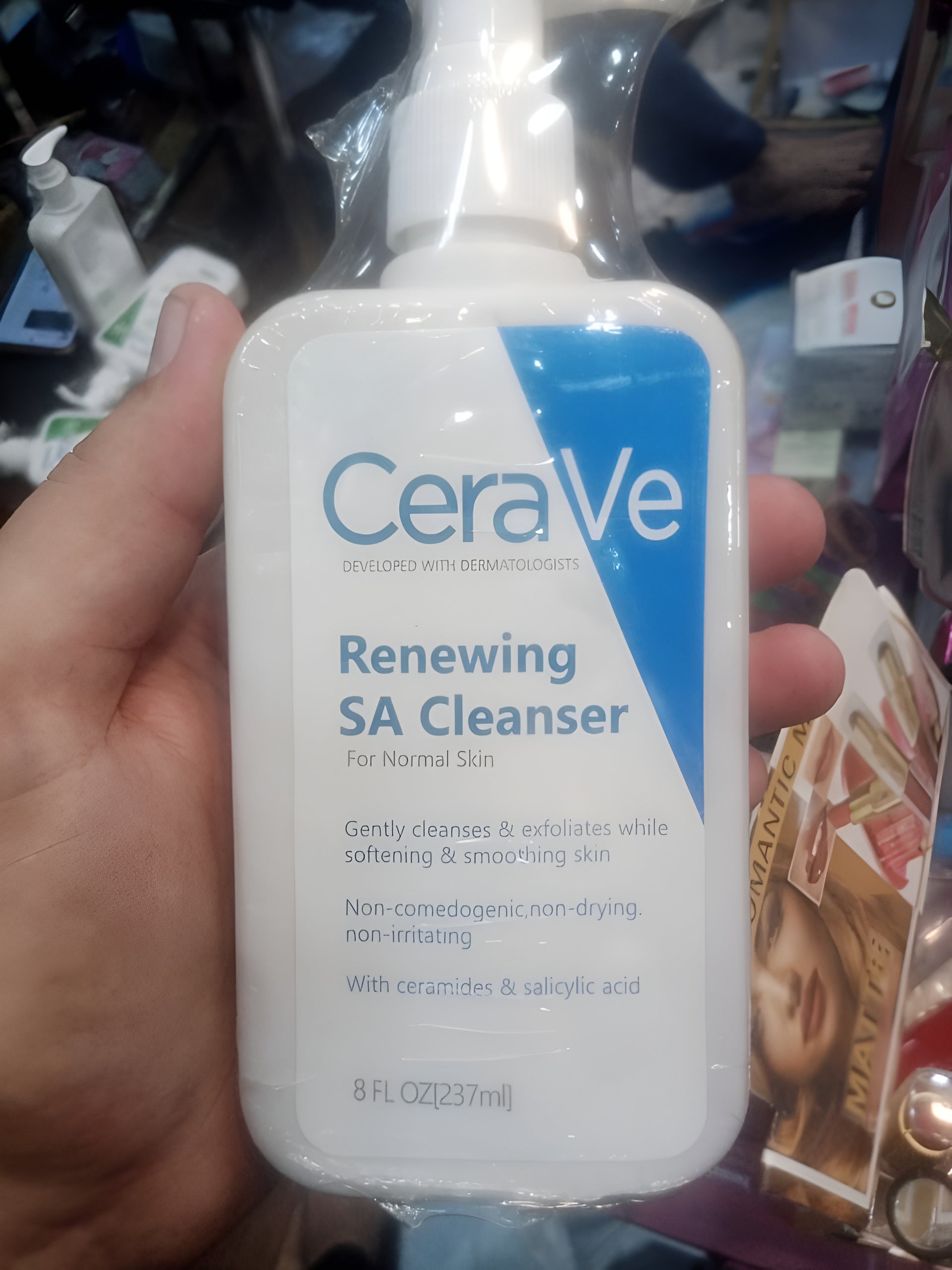 CeraVe Renewing SA Cleanser And Hydrating Cleanser with Salicylic Acid &amp; Ceramides ? (237ml)