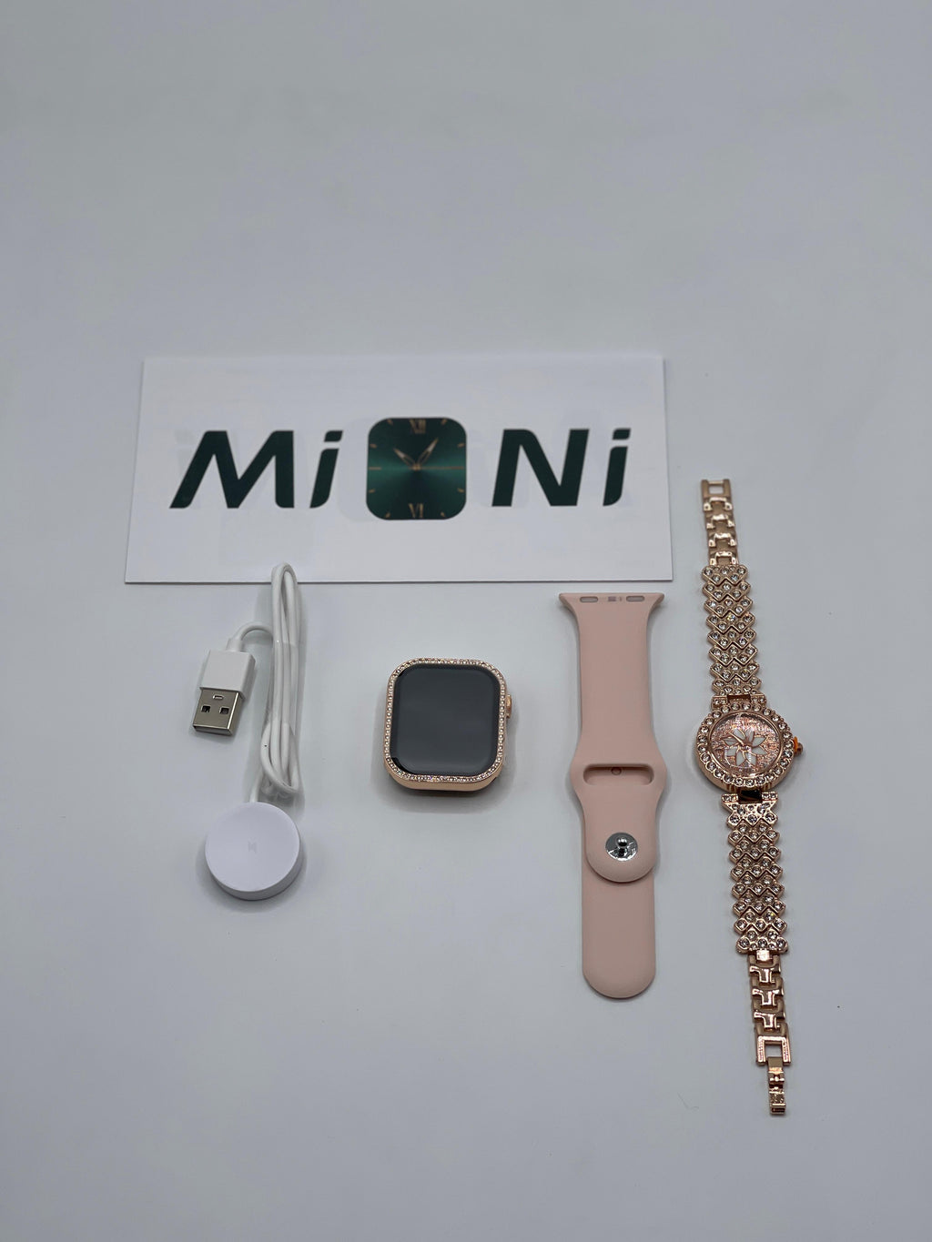 Mi Ni ZW10 DO Elegant Diamond Series Smartwatch ? Bluetooth Calling, Health Monitor, 2-in-1 Women's Smart Watch