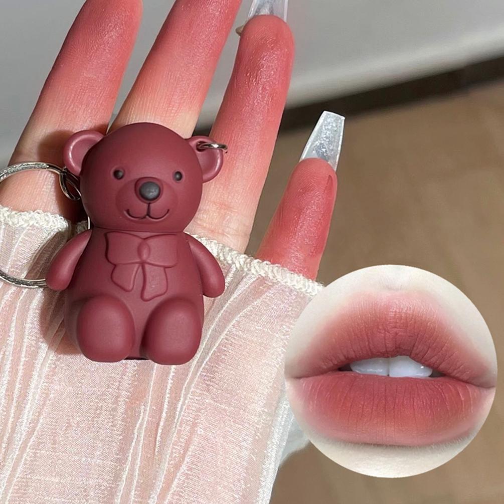 Teddy Bear Keychain Style Lip Gloss ? Cute &amp; Portable, Multicolor Shades (Pack of 2 / Pack of 3 / Pack of 6)