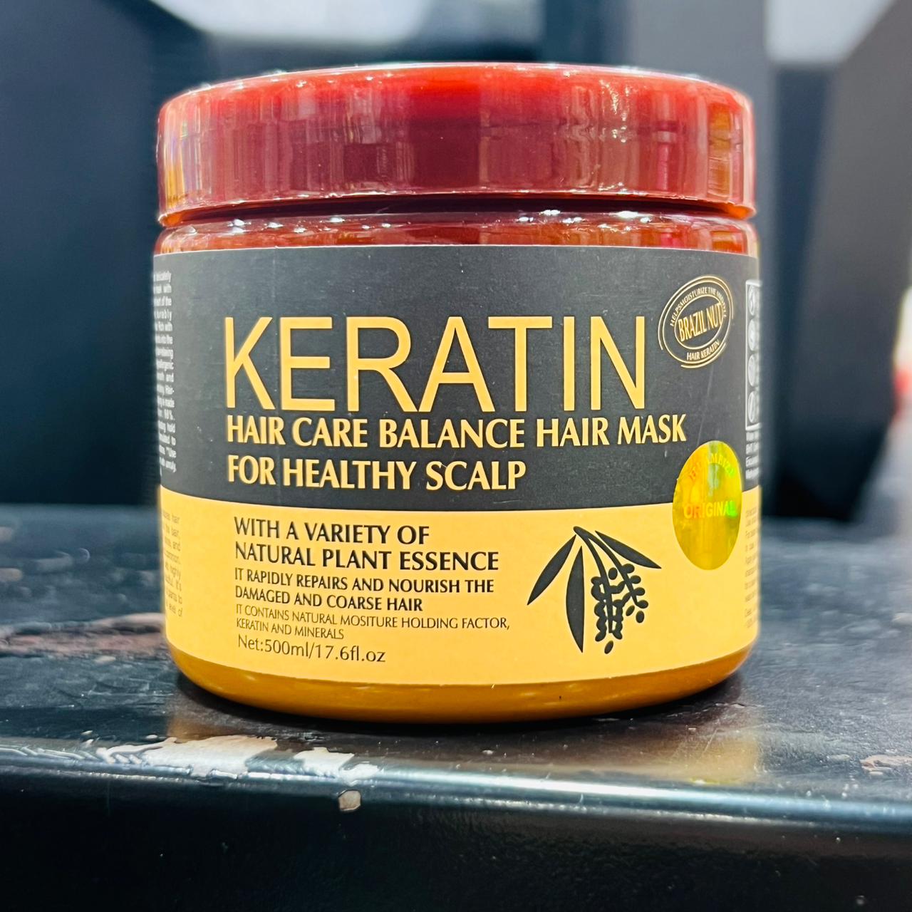 Keratin Hair Mask Treatment ? Deep Repair &amp; Strengthening Formula with Nourishing Keratin Complex | Rmaged Hair, Enhances Shine, Controls Frizz &amp; Protects Color-Treated Hair ? Profestores Daessional Salon-Quality Care at Home 300ml