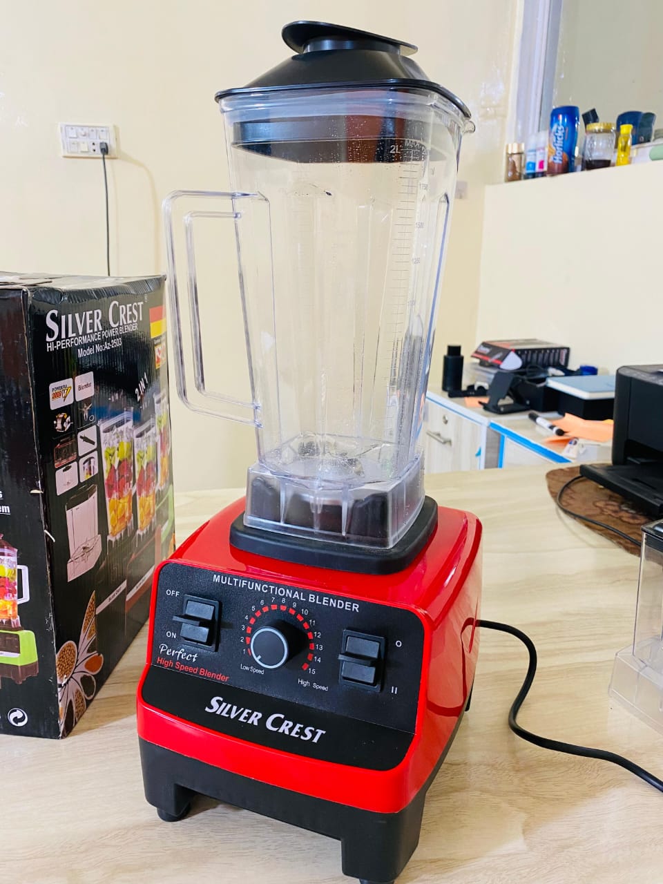 Silver Crest 2-in-1 Heavy Duty Blender ? 4500W | 2-Litter Jar  700ml Chopper | German Technology