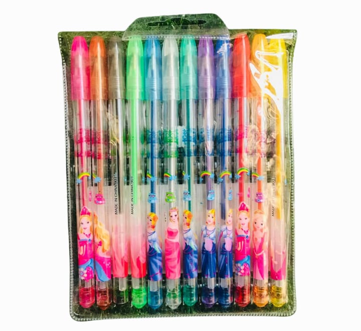 Fruit Scent Gel Glitter Pen ? 1.0mm Smooth Writing with a Sparkle | Pack of 12