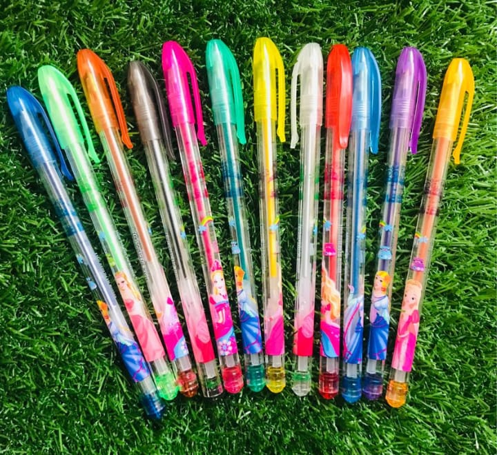 Fruit Scent Gel Glitter Pen ? 1.0mm Smooth Writing with a Sparkle | Pack of 12