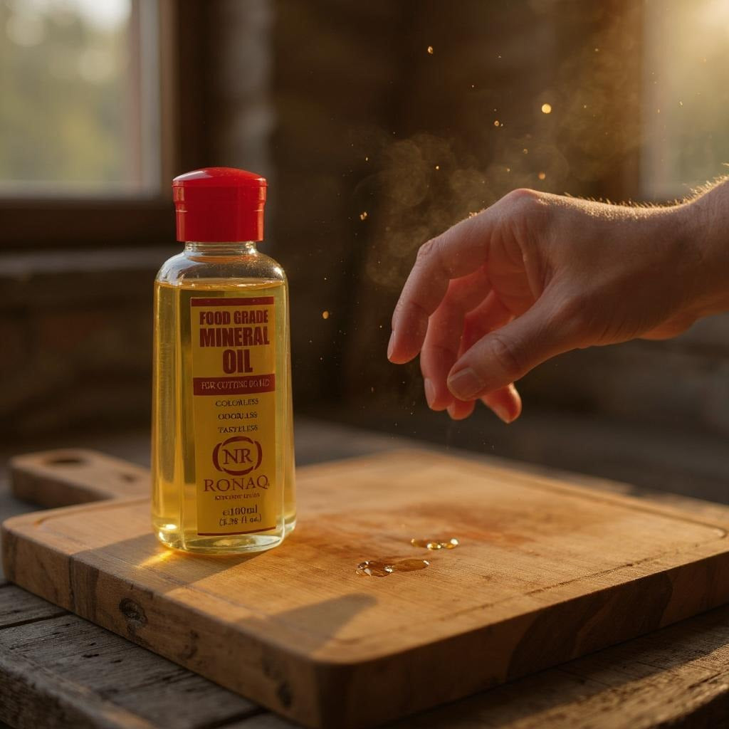 Wood Mineral Oil 100ml ? Food Grade, Odorless Oil for Chopping Boards, Butcher Blocks &amp; Utensils ? Protects &amp; Restores Wood