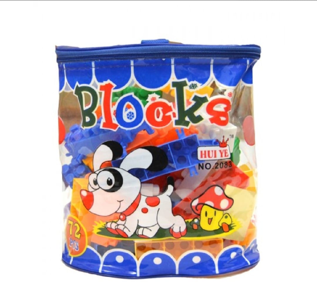 Building Blocks Toy Pack for Kids ? 72 Pieces Multicolor Educational Blocks, 1 x 1 Size, Durable PVC Material - Game For Kids