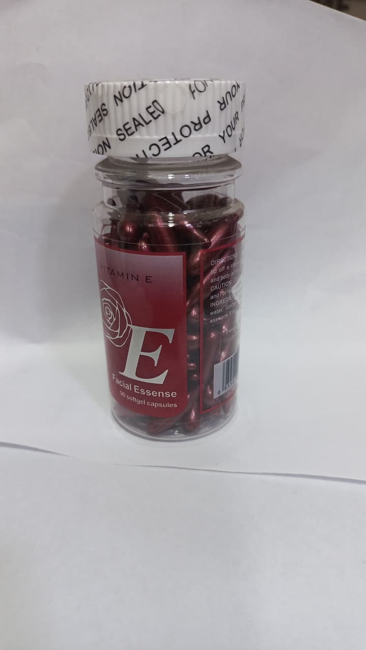 Pack Of 90 Essence of Facial Skincare ? Vitamin E Skin Care Facial Capsules | Nourishing, Hydrating, Anti-Aging &amp; Skin Protection Formula