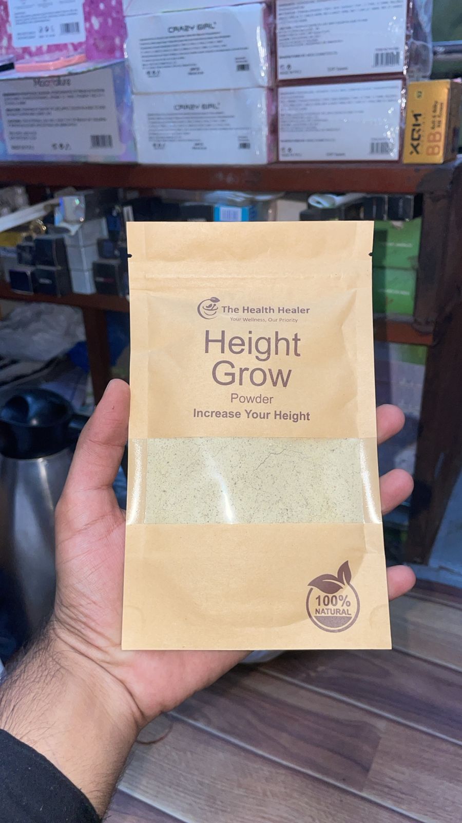 The Health Healer Height Grow Powder ? 100% Natural Height Increase Supplement (100 Grams)
