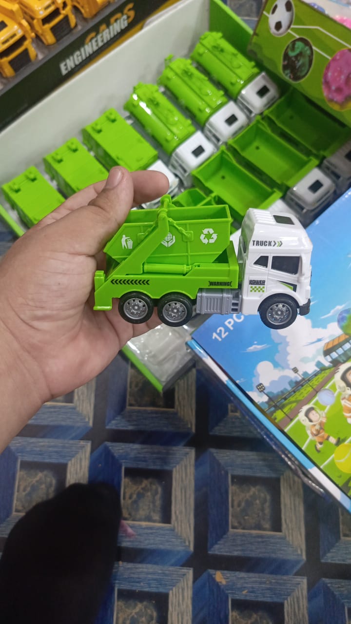 Toy Garbage Truck ? Green Recycling Sanitation Vehicle with Real Sliding Action | Inertial Plastic Dumper Truck for Kids to Learn Waste Classification and Environmental Awareness