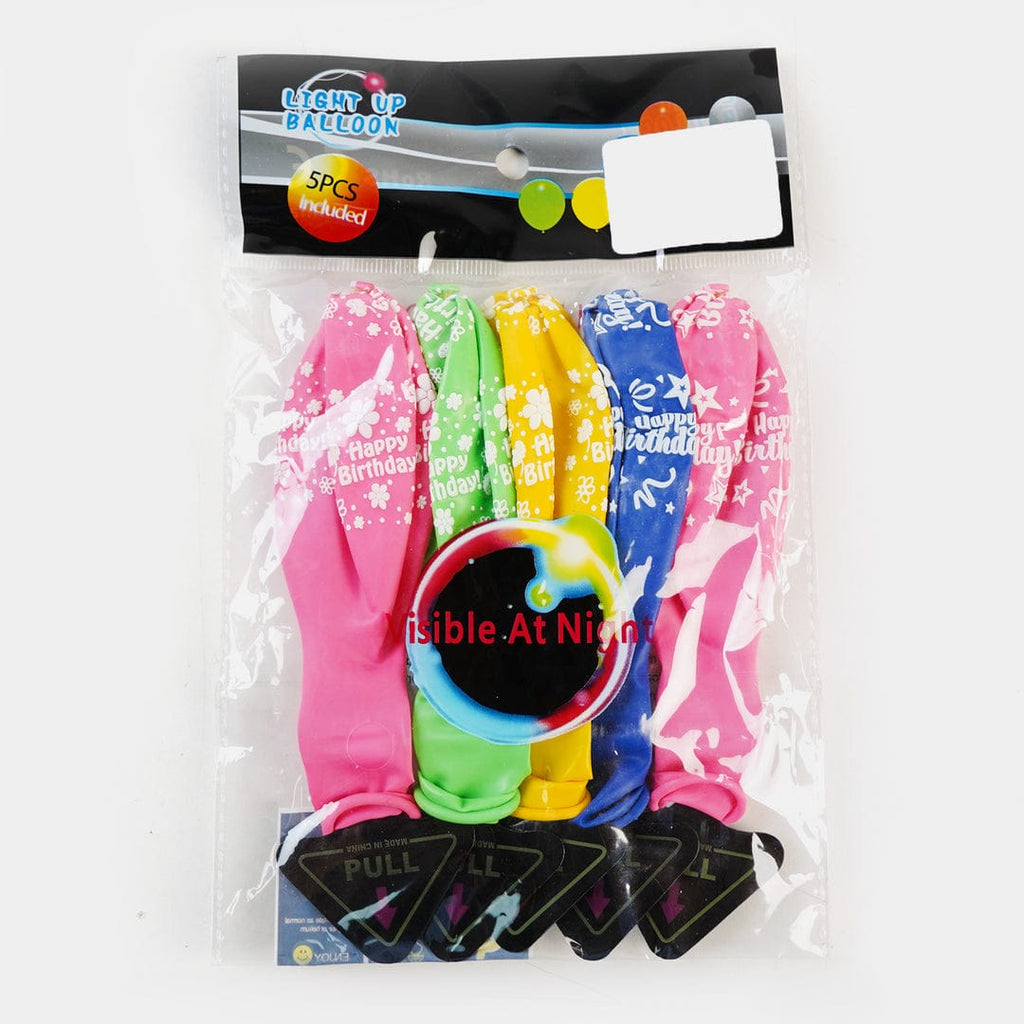 5Pcs Light Up LED Balloons HBD ? Glowing Party Balloons for Birthday, Anniversary, Wedding, New Year, and Celebration Decorations