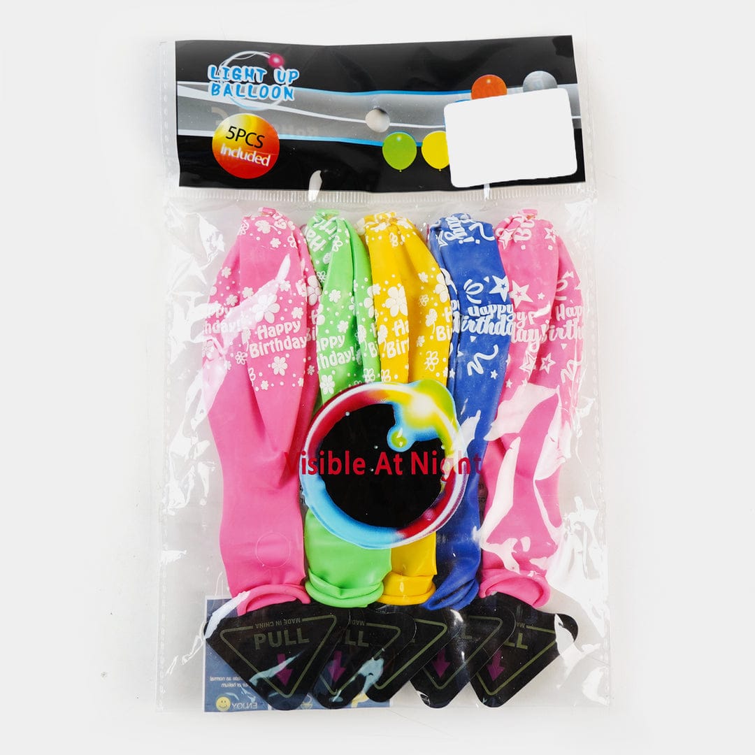 5Pcs Light Up LED Balloons HBD ? Glowing Party Balloons for Birthday, Anniversary, Wedding, New Year, and Celebration Decorations