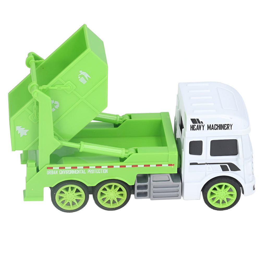 Toy Garbage Truck ? Green Recycling Sanitation Vehicle with Real Sliding Action | Inertial Plastic Dumper Truck for Kids to Learn Waste Classification and Environmental Awareness