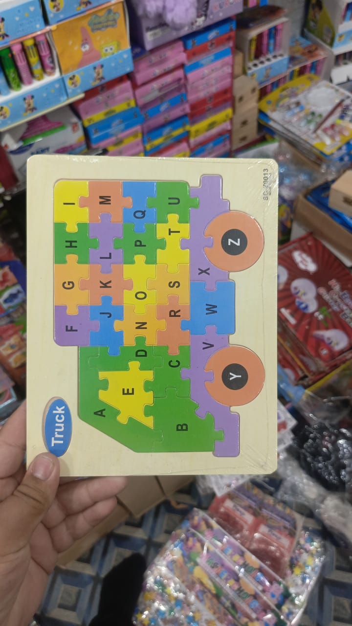 Wooden Alphabet Puzzle Board ? Premium A-Z English Letters Learning Toy for Kids, Early Literacy, Cognitive Development, and Creative Play