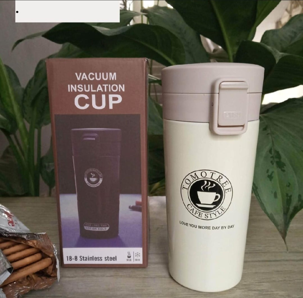 Hot &amp; Cold Stainless Steel Vacuum Flask ? 380ml | Double Wall Insulated Water Bottle | Leakproof Coffee &amp; Tea Thermos Travel Mug (Random Color)