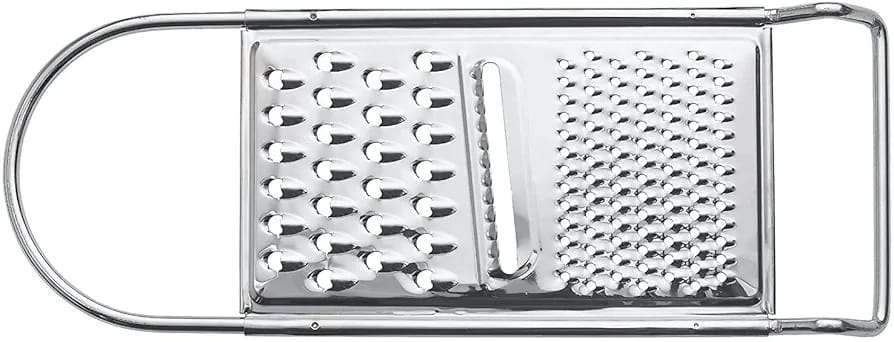 Stainless Steel Flat Grater with Sharp Teeth ? Multi-Purpose Kitchen Peeler &amp; Slicer for Fruits, Vegetables, Cheese, Citrus Zesting, Food Prep, Durable &amp; Easy to Clean Tool