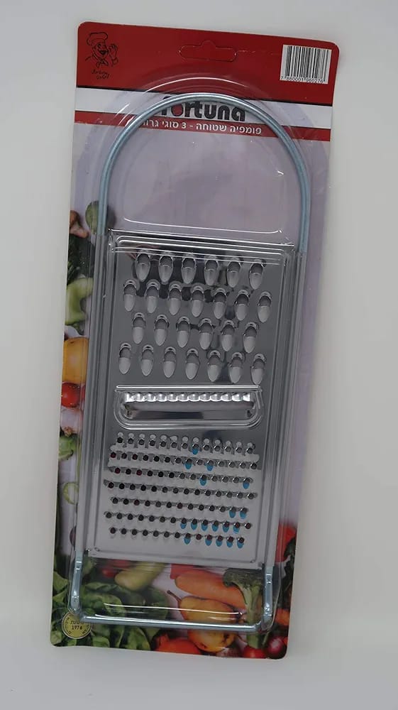 Stainless Steel Flat Grater with Sharp Teeth ? Multi-Purpose Kitchen Peeler &amp; Slicer for Fruits, Vegetables, Cheese, Citrus Zesting, Food Prep, Durable &amp; Easy to Clean Tool