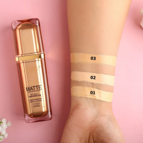 Emelie Matte Waterproof Skin Perfector with Primer ? Long-Lasting, Oil-Control, SPF 15 - Shade 1  30 ML