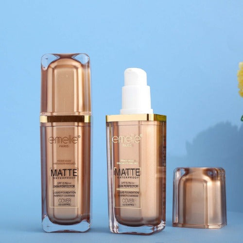 Emelie Matte Waterproof Skin Perfector with Primer ? Long-Lasting, Oil-Control, SPF 15 - Shade 1  30 ML