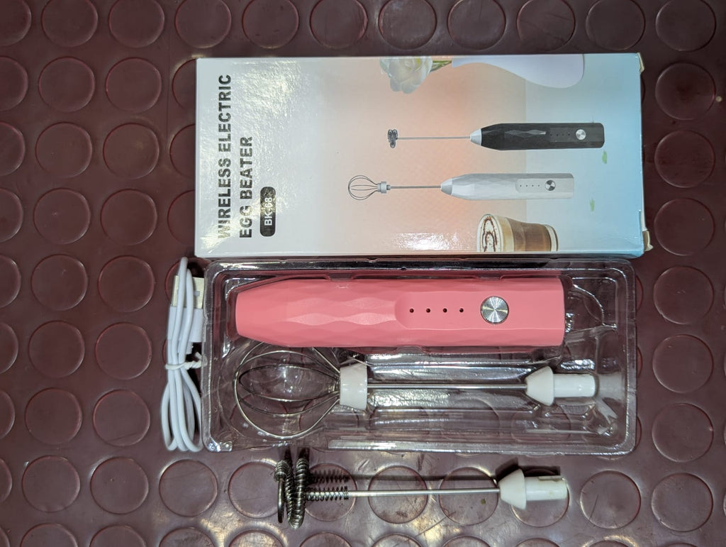 Rechargeable Handheld Milk Frother ? 3-Speed Electric Coffee Mixer for Latte, Cappuccino, Hot Chocolate &amp; Drinks (Random color)