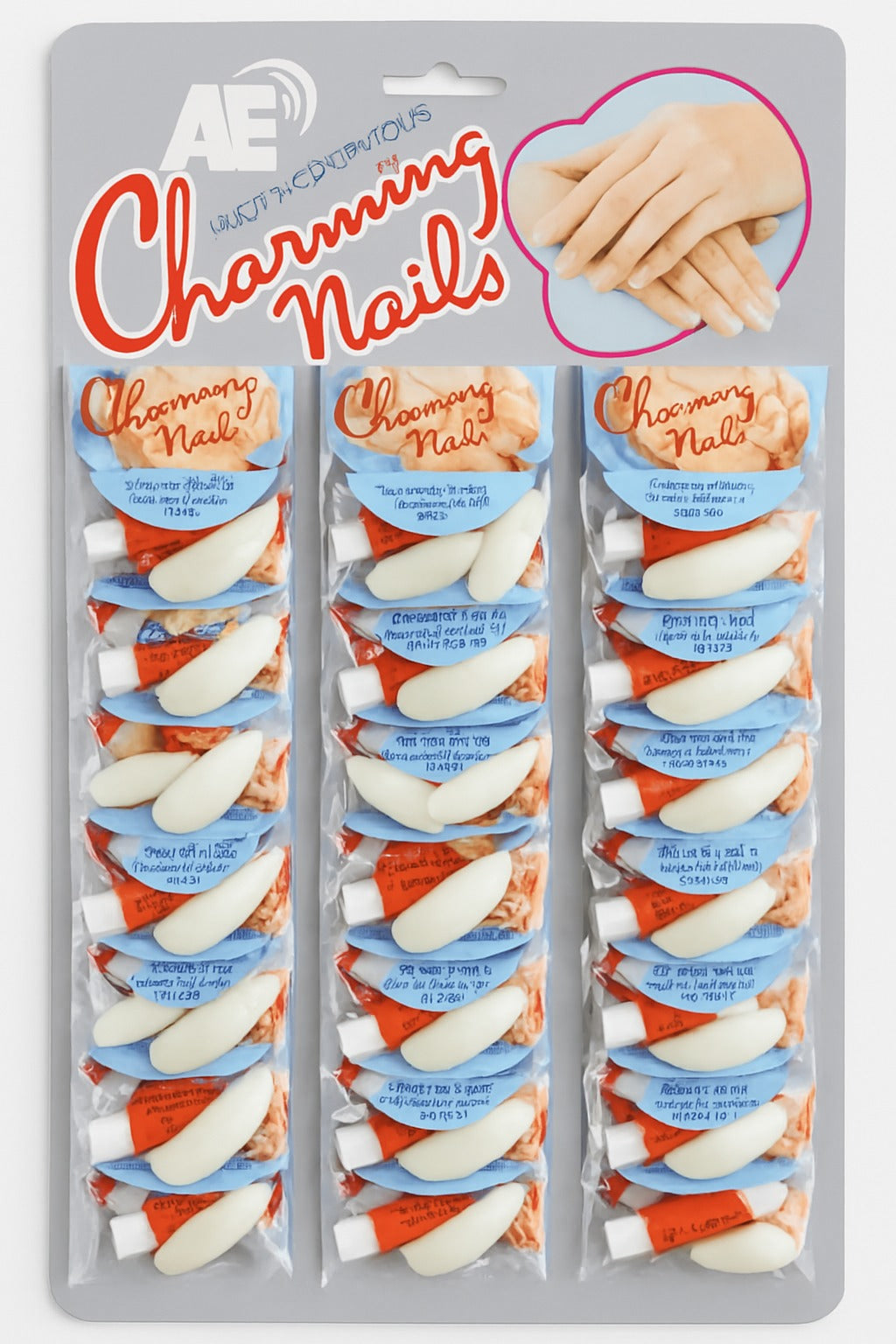 Pack of 24 Charming Artificial Nails with Glue ? 240 Nails &amp; 24 Glues Total, Beautiful Nail Extensions for Girls &amp; Women (Random color)