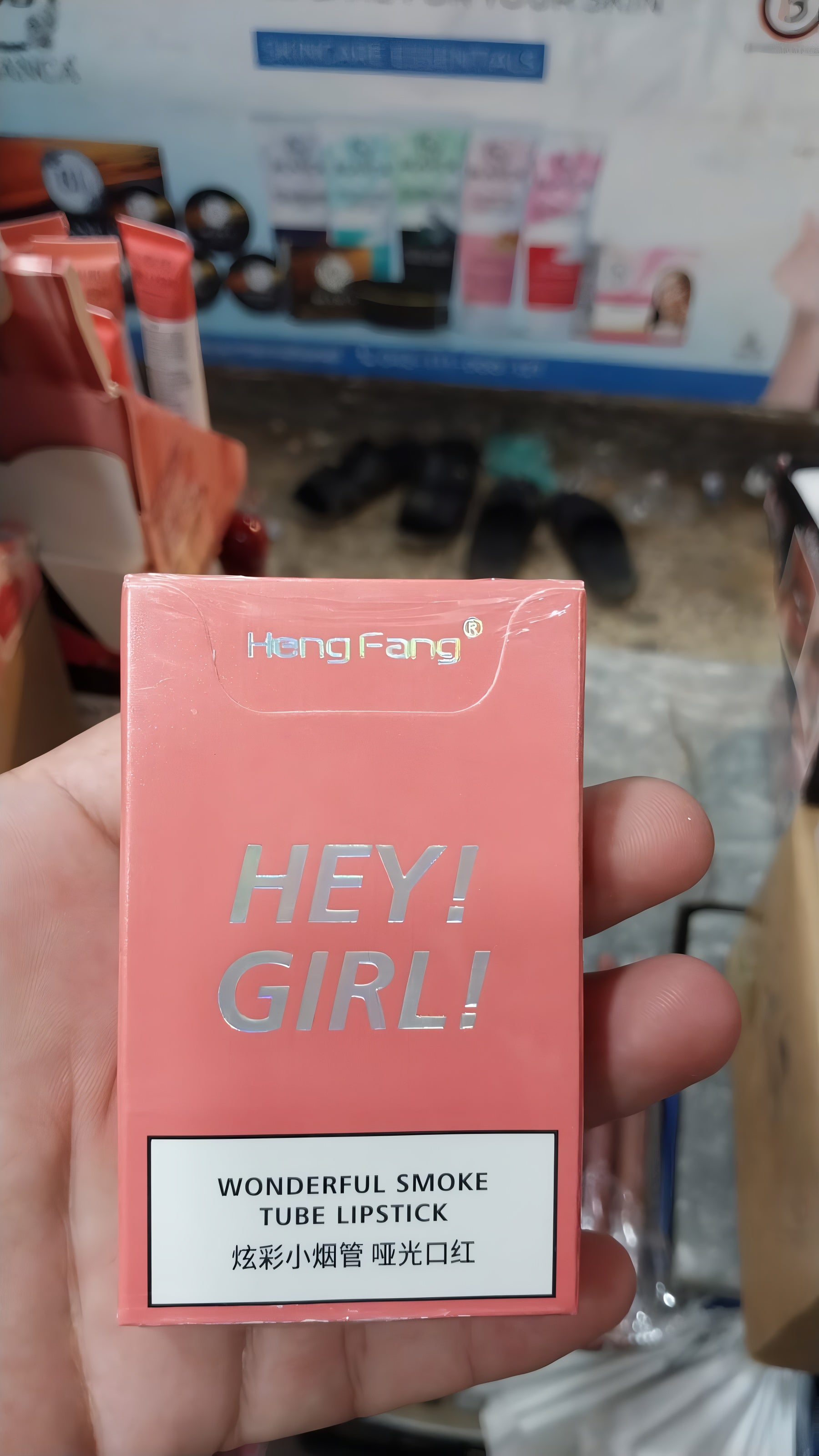 Heng Fang Hey Girl Lipstick Pack of 4 ? Original Velvet Matte Lipsticks with Long Lasting Colors Light Brown, Red, Pink, Orange