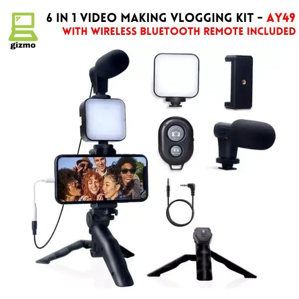 AY-49 Vlogging Video Making Kit for Smartphone &amp; Camera ? Video Recording, Photography &amp; Studio Setup